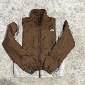 The North Face Brown Ivory White Puffer Coat Sz M EU